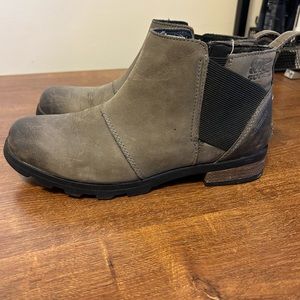 SOREL Grey “quarry” Emelie Weatherproof Chelsea Boot